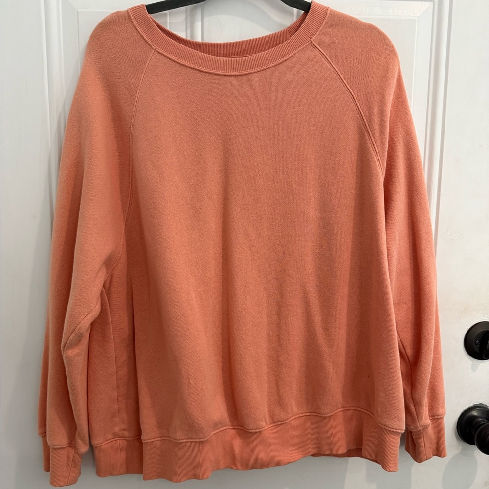 Old Navy Coral Pullover/Sweatshirt. Oversized. Size Medium. - Picture 3 of 8